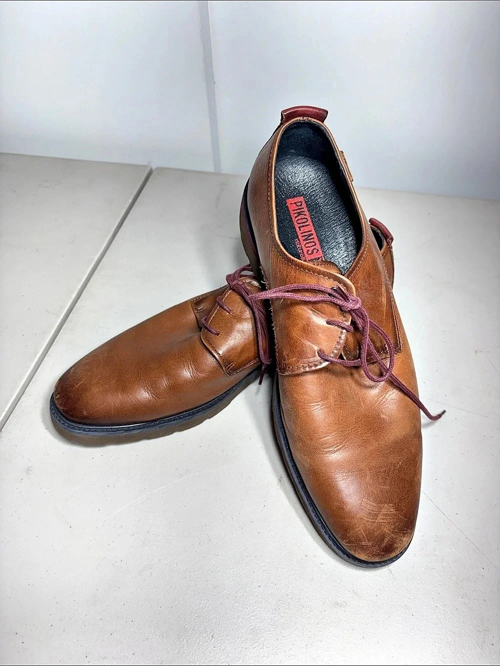 Pikolinos Brown Leather Derby Shoes EU 45